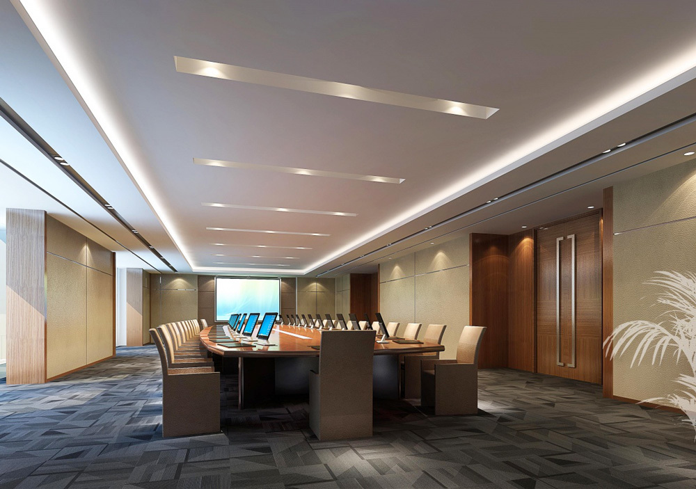 90平米現(xiàn)代風格會議室裝修設計效果圖賞析